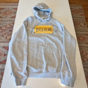 Ted Lasso "Believe Sign" Hoodie | Large | Light Gray